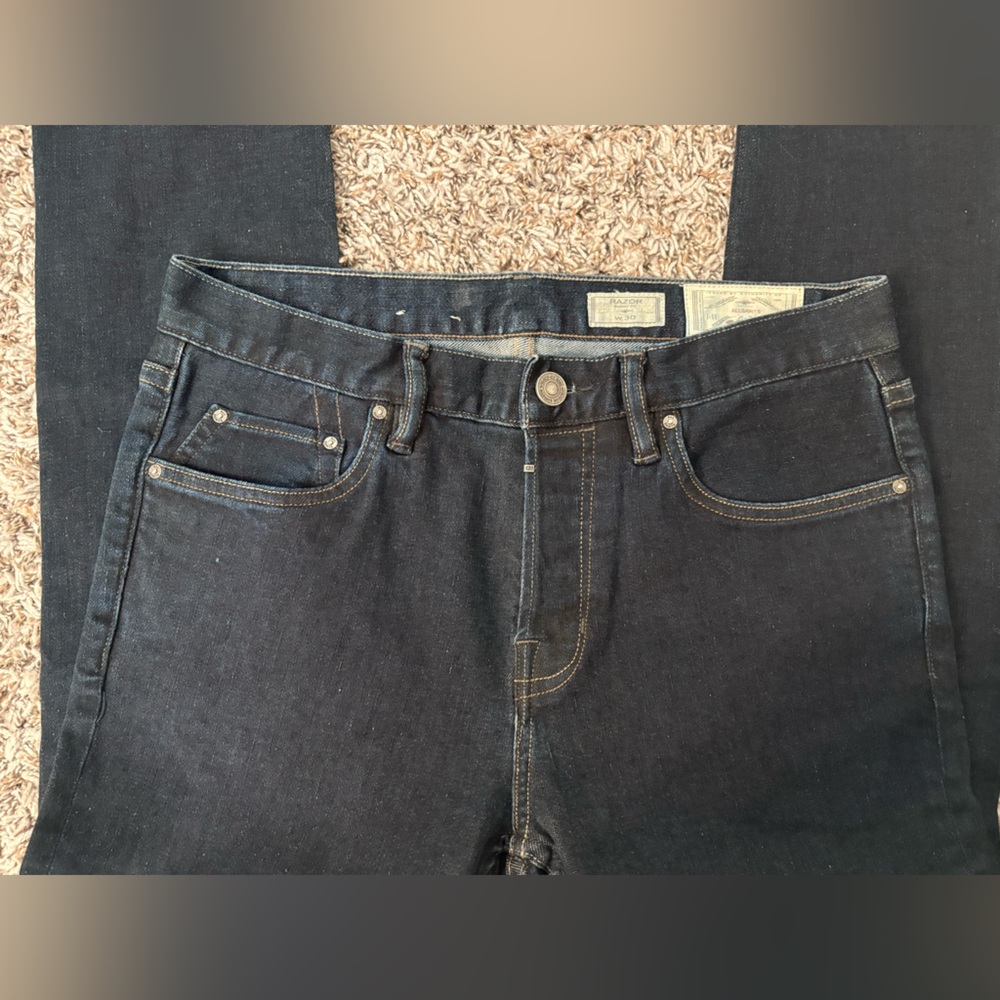 All Saints Razor Men's Jet Black Skinny Jeans